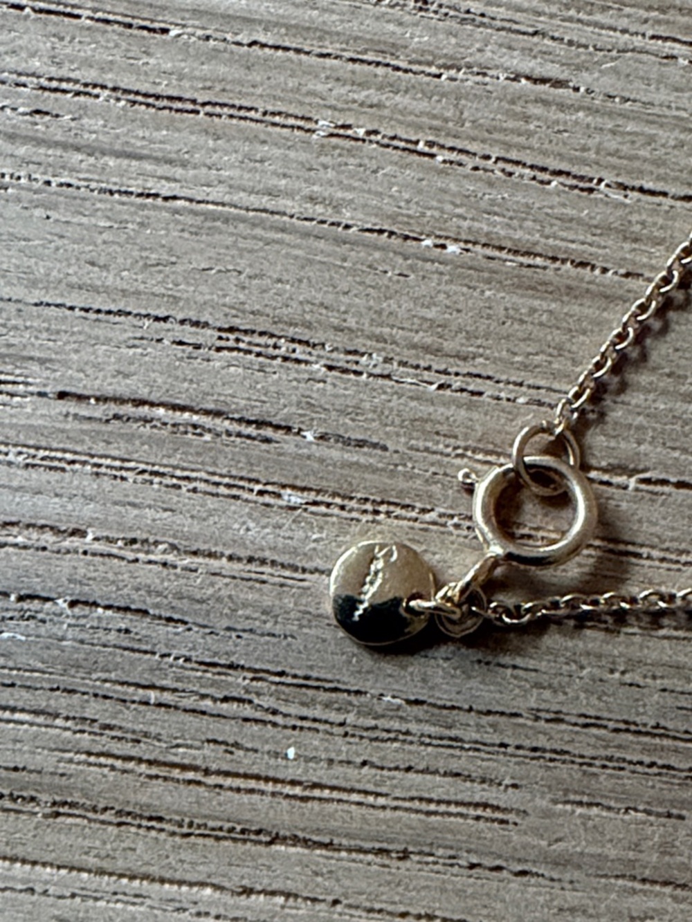 Delicate Gold Necklace with Dual Clear Stone Pendants - Picture 3 of 5